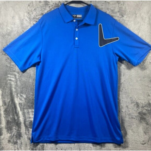 Callaway Polo Shirt Mens Large Blue Golf Performance Lightweight Performance - Picture 2 of 8